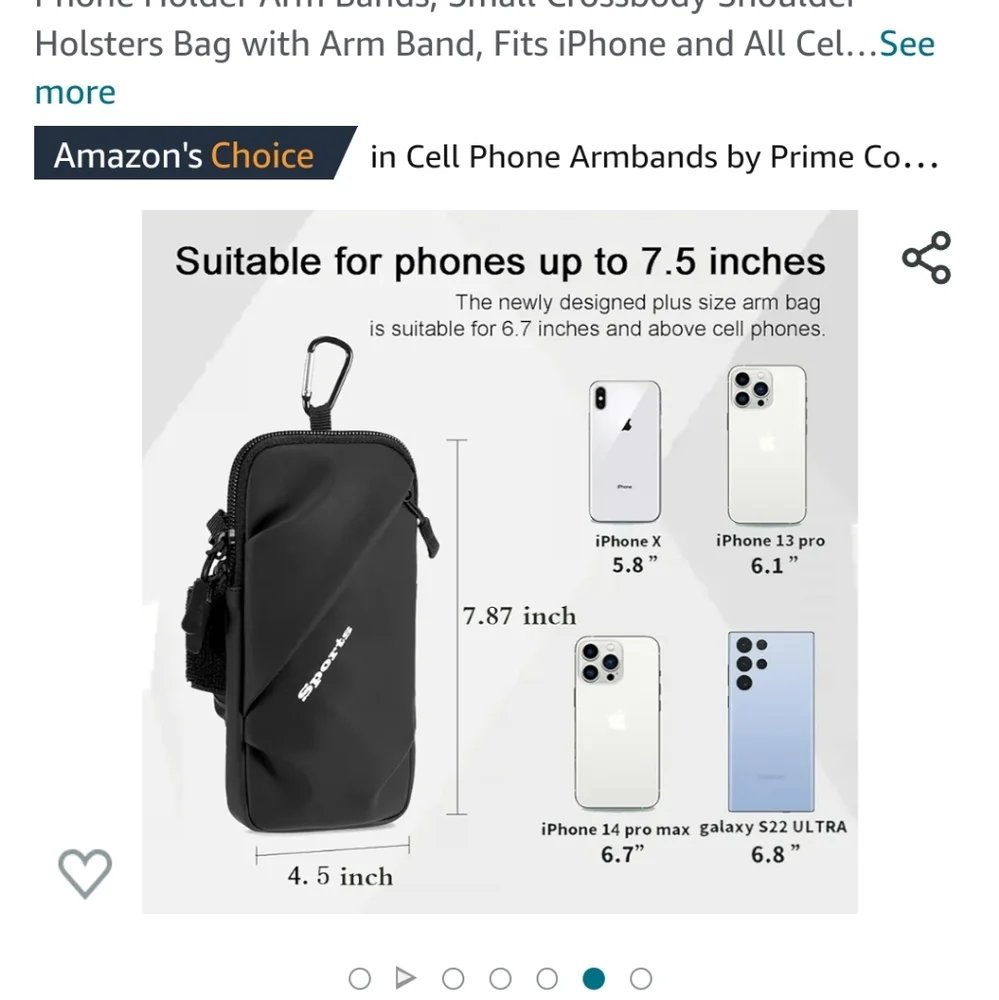 Phone holder Arm Bands, Small Crossbody Shoulder Holster Bag with Arm Band